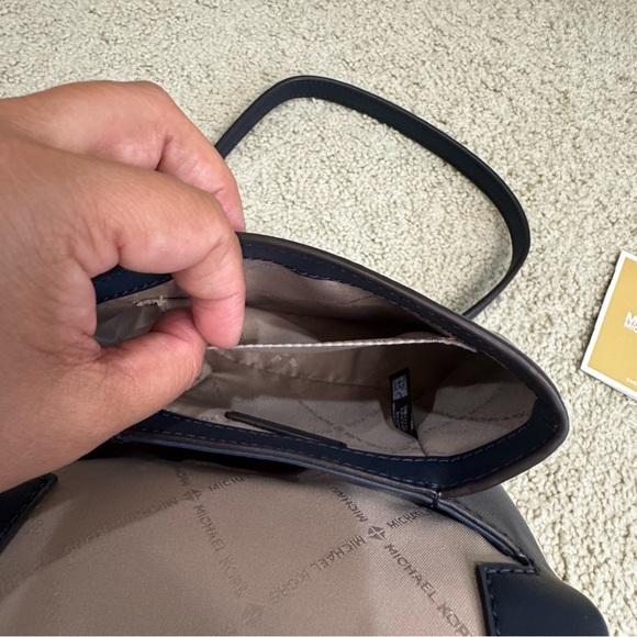 NWT Michael Kors Cece Small Crossbody Shoulder Bag Purse Navy Blue - Picture 7 of 10